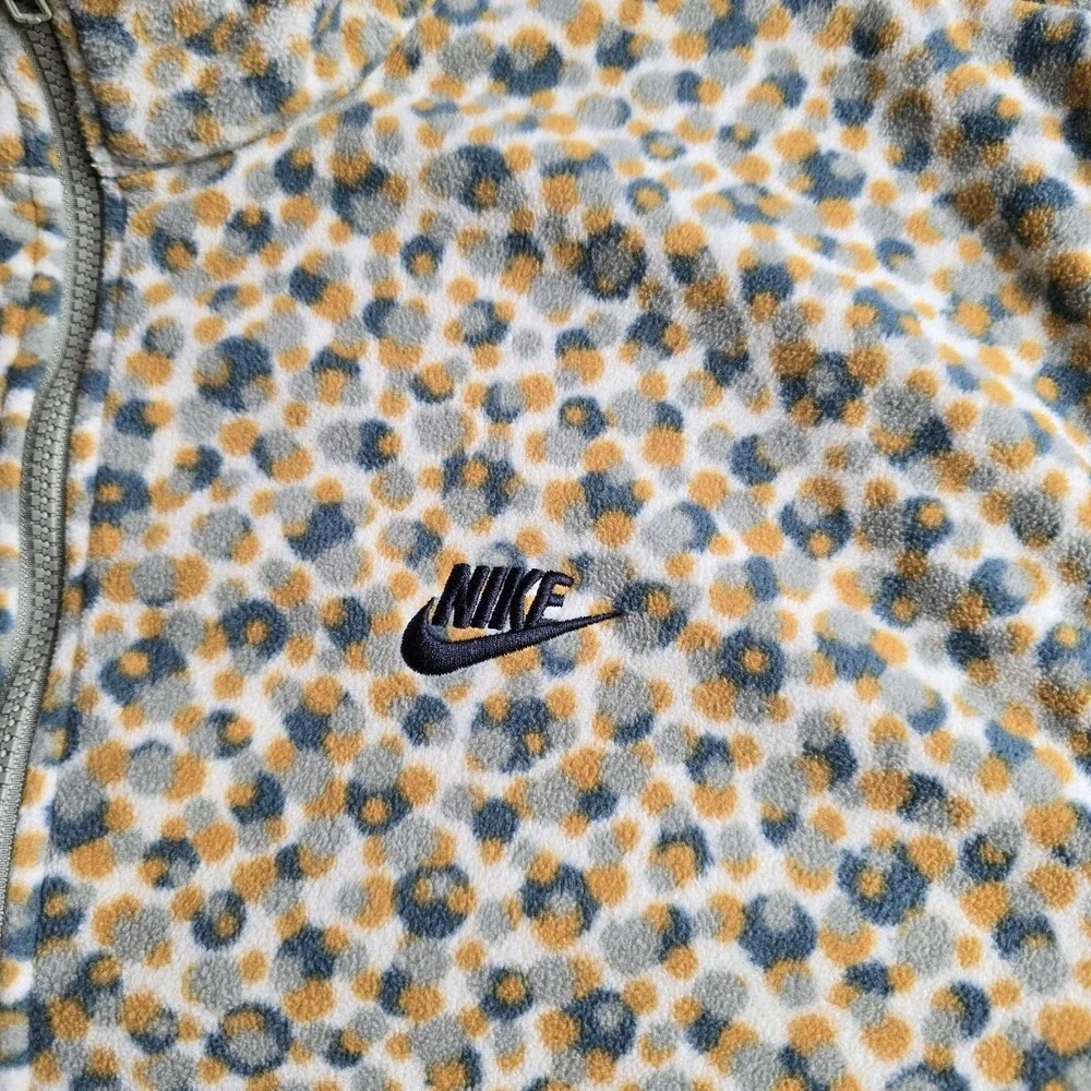 NIKE Sportswear Club Fleece Jacket Mens Large Full Zip Animal Print DX0531